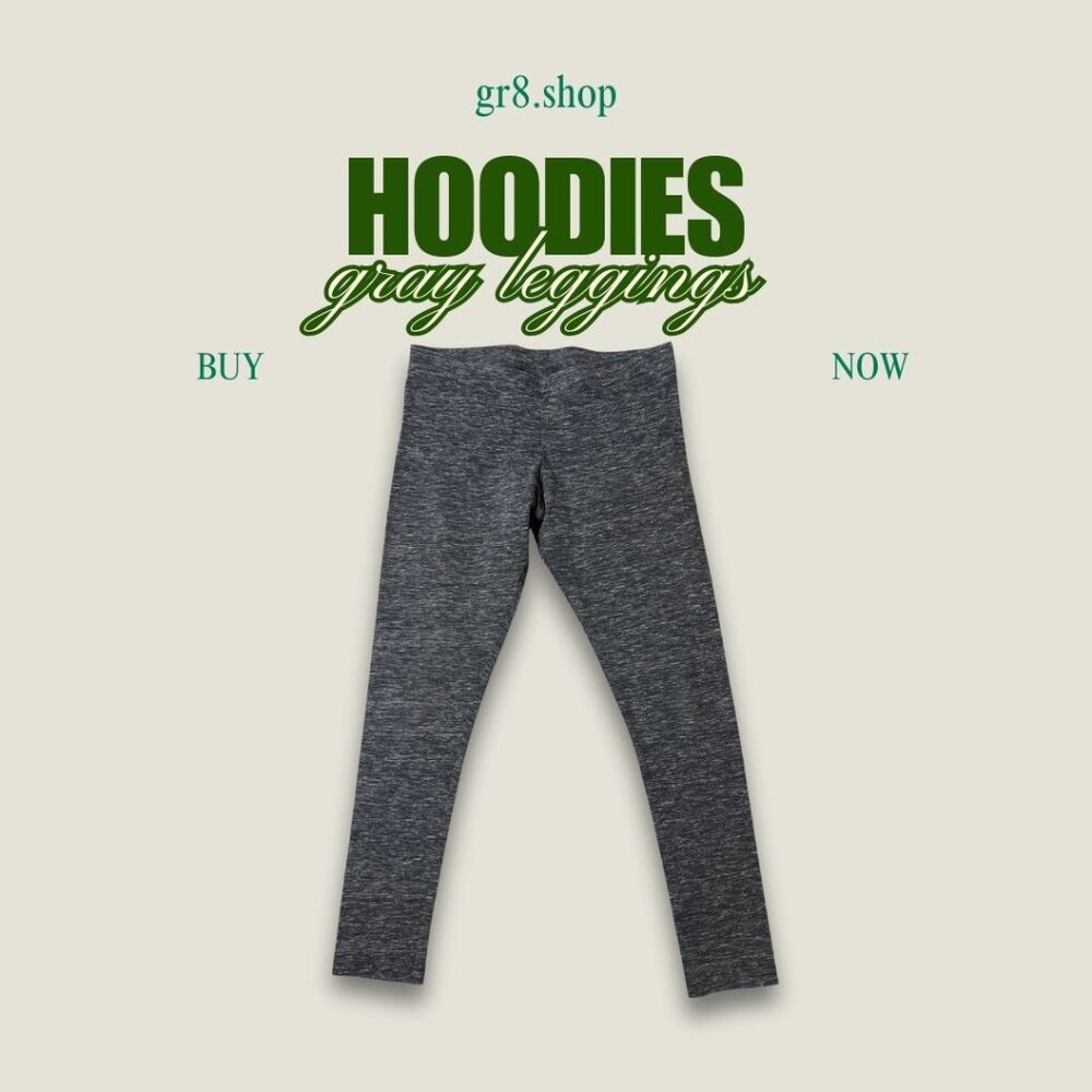 Hoodies Gray Heather Leggings Womens S Activewear Soft Stretchy Casual